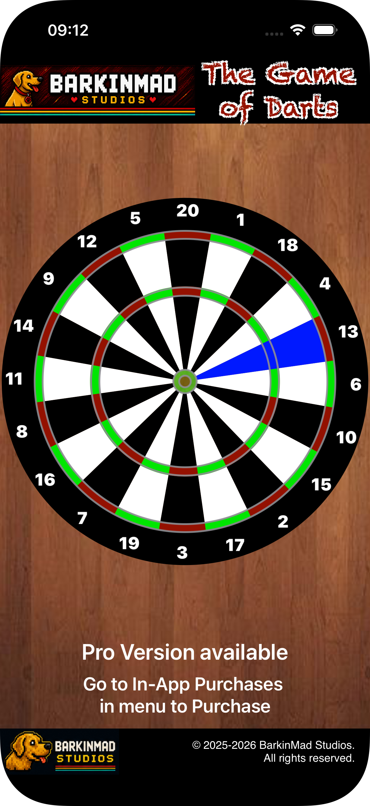 Game Of Darts splash screen
