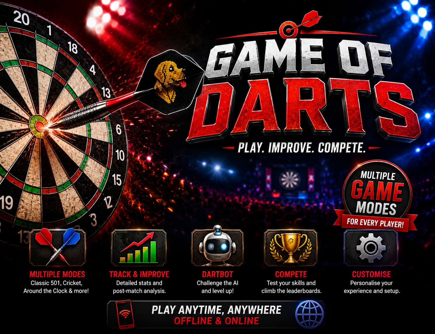 Game Of Darts settings overview