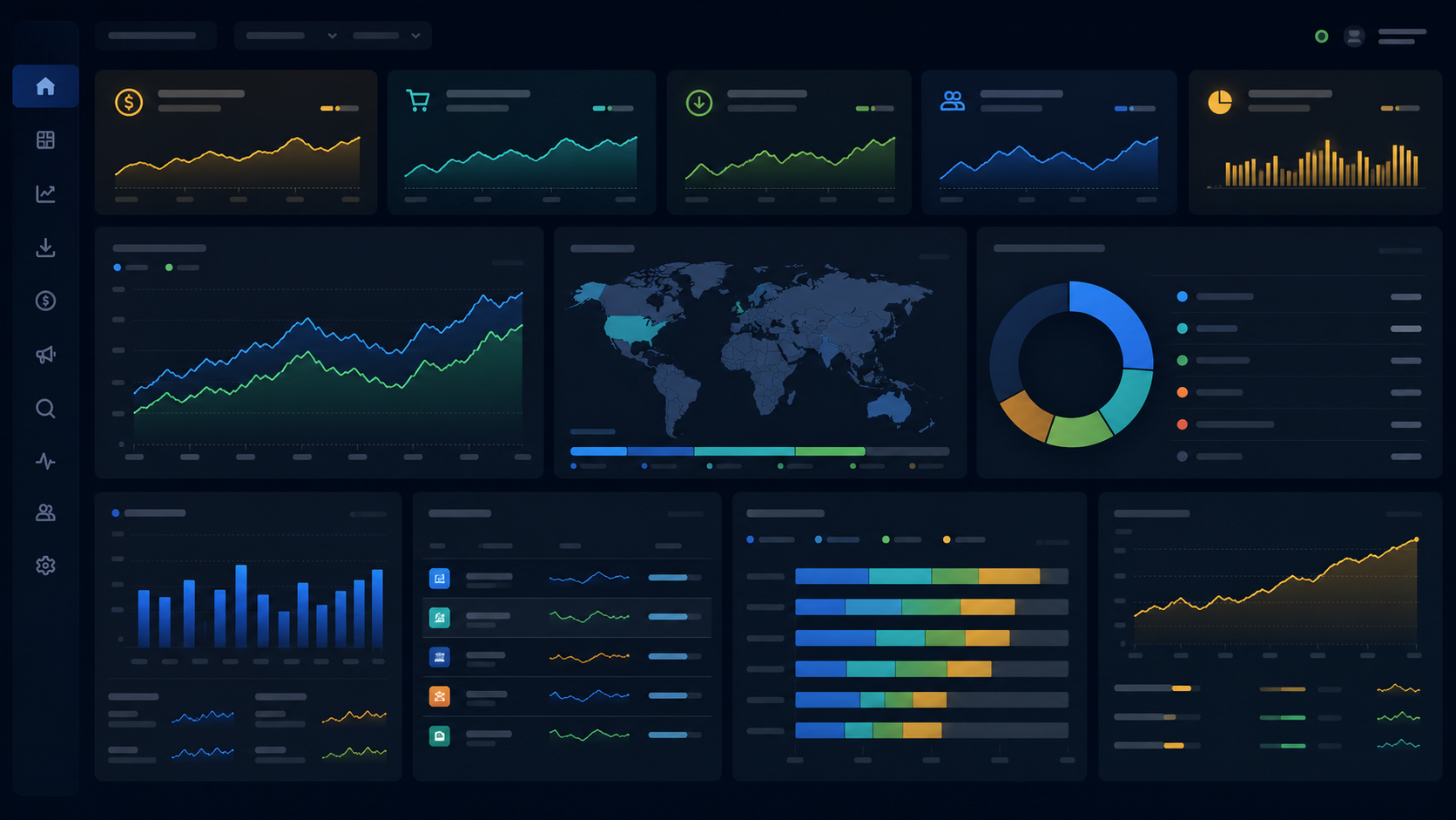 StudioDash developer analytics dashboard with connected app, revenue and website services
