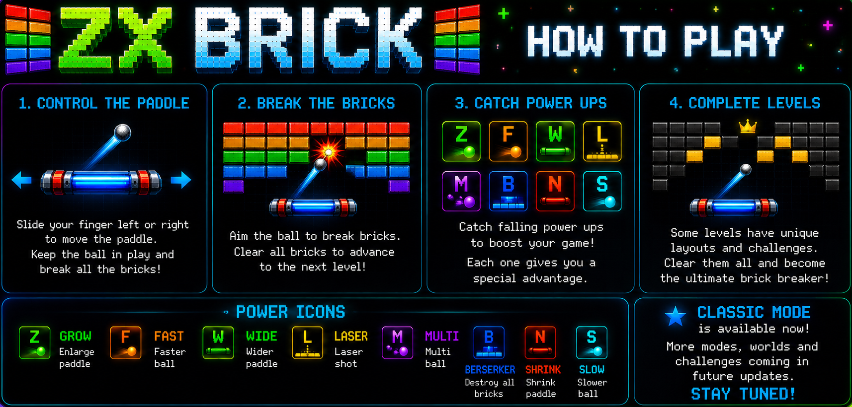 ZXBrick how to play