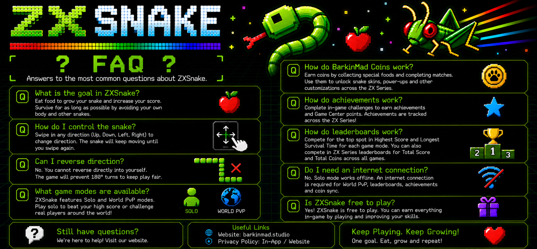 ZXSnake Frequently Asked Questions