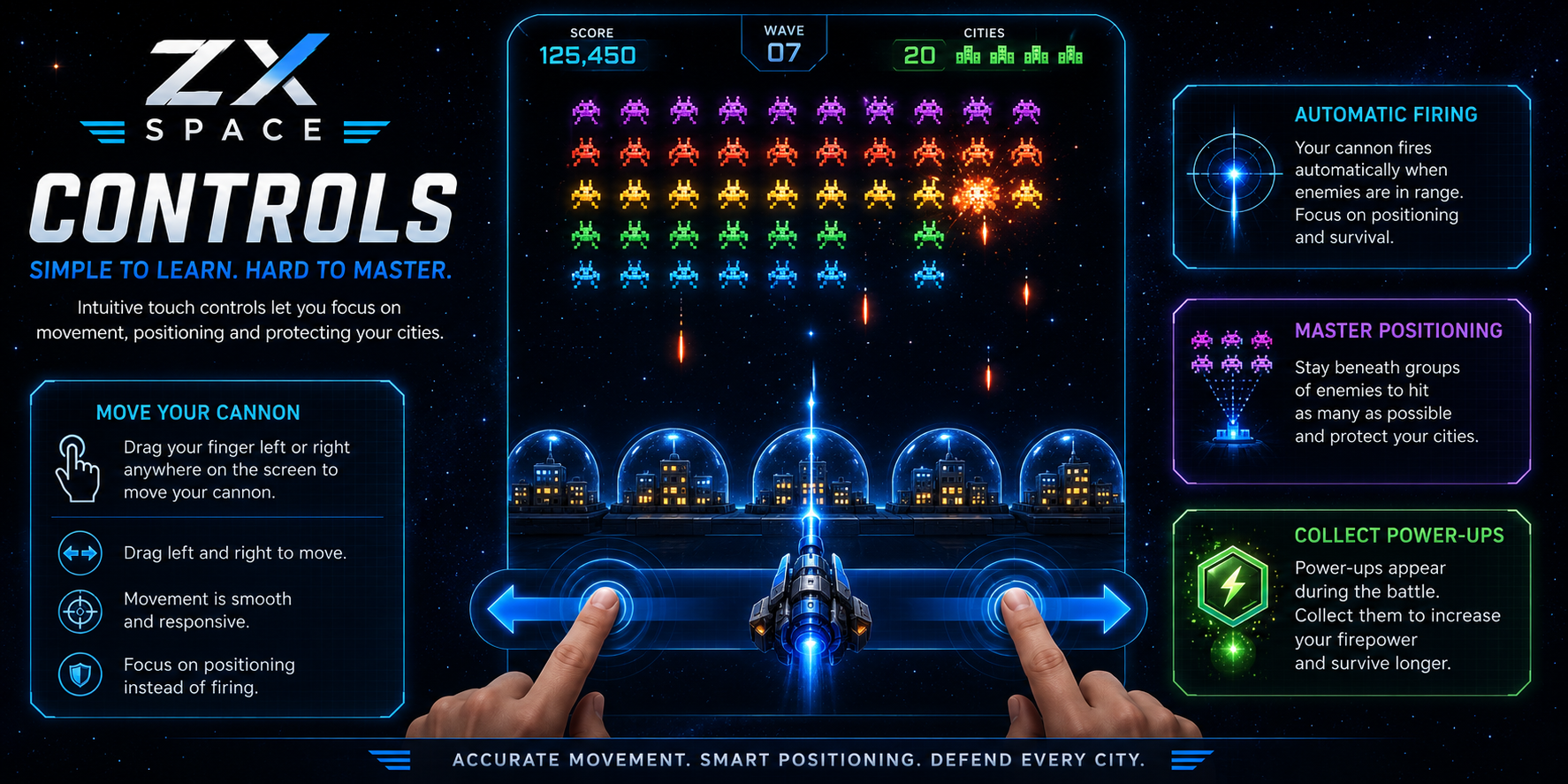 ZXSpace cannon controls